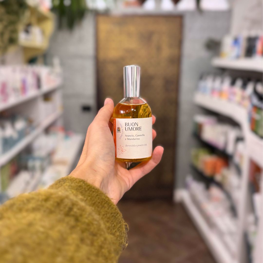 buon umore - profumo naturale con oli essenziali di arancio, cannella e mandarino