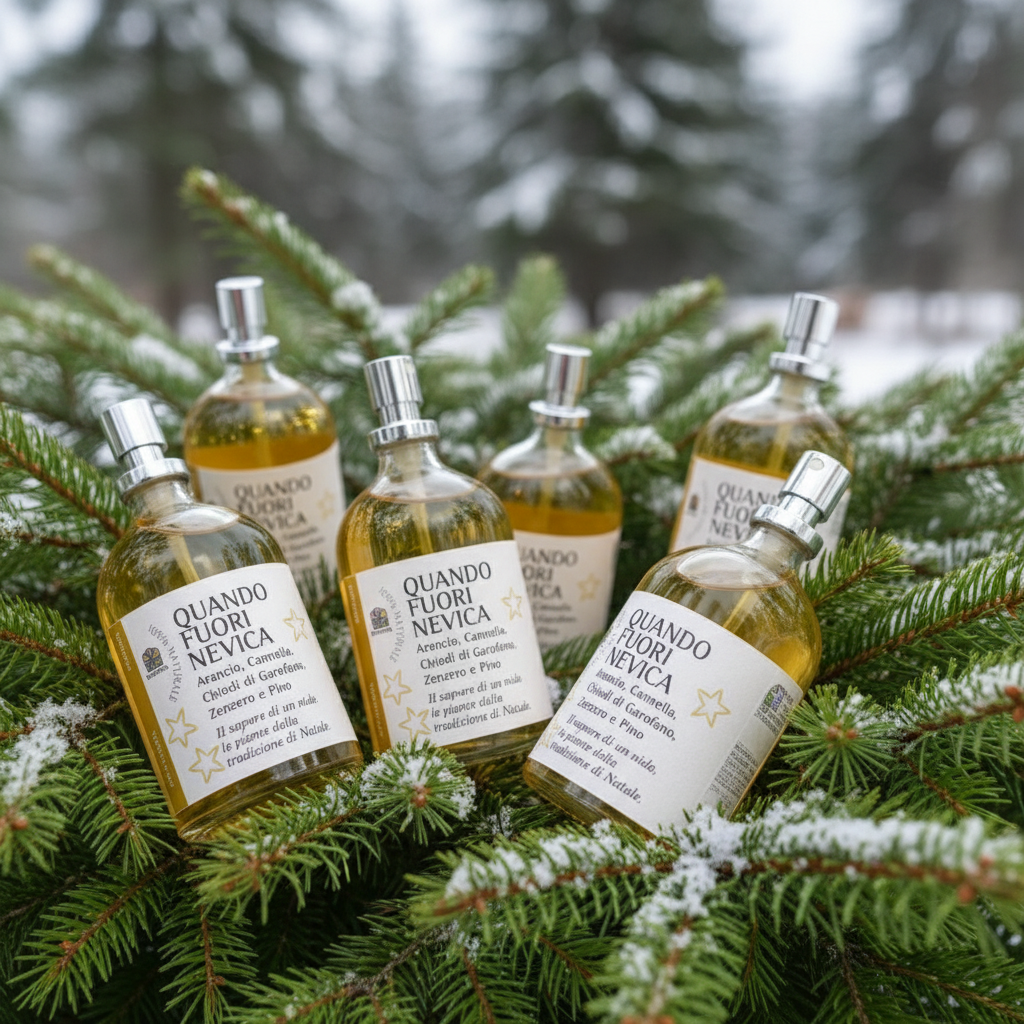 confezioni di prodotto in mezzo alla neve