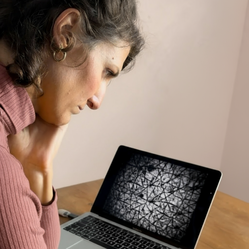 analisi della pelle con microscopio e lampada di Wood