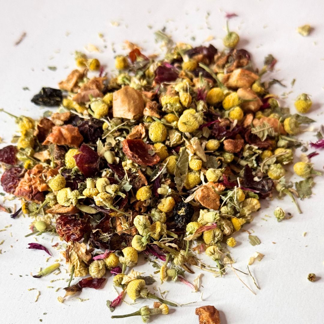 tisana ninna nanna Le Garuda con camomilla, tiglio e fiordaliso