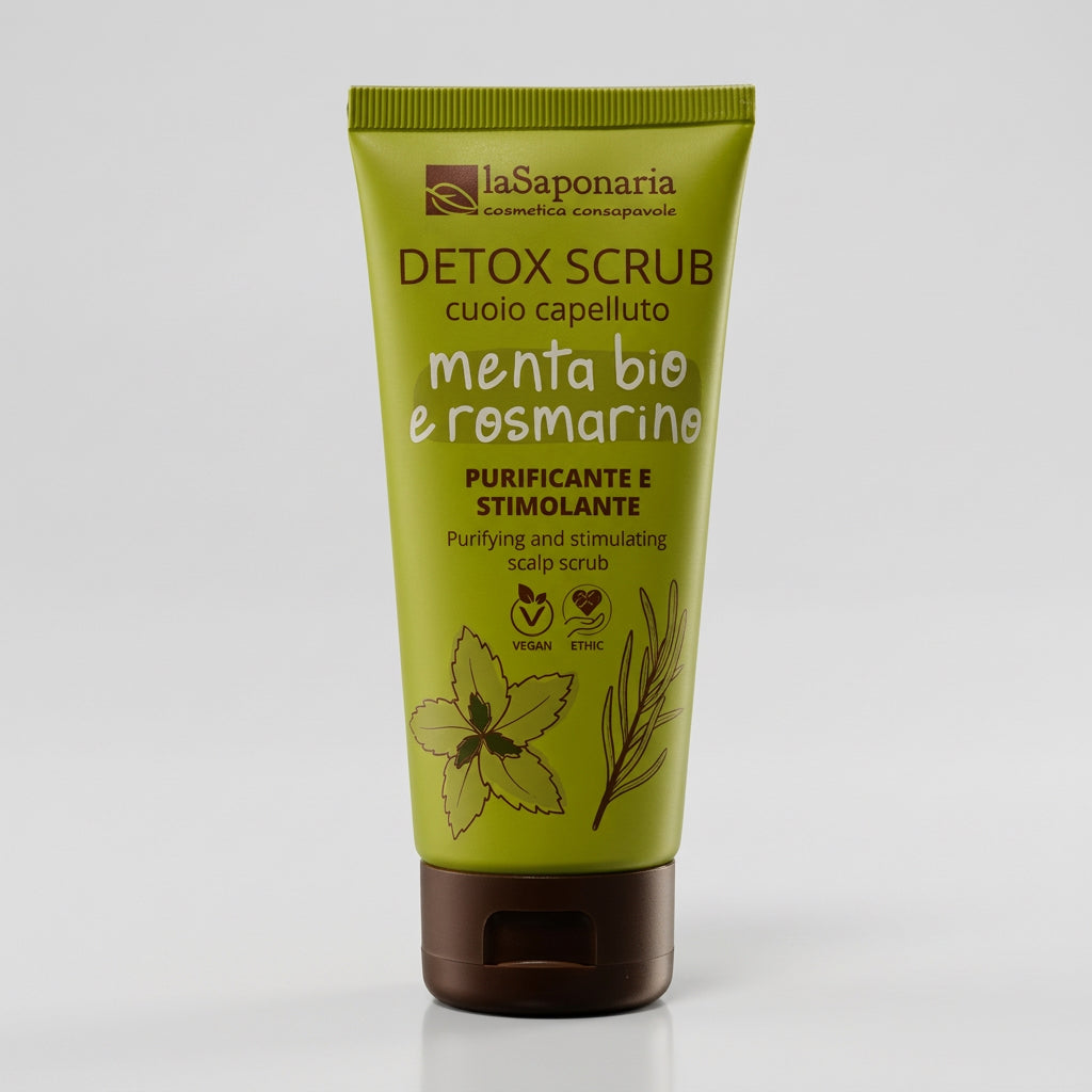 scrub detox cuoio capelluto la saponaria